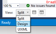 UIXML previewer mode controls screenshot.