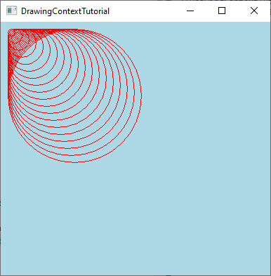 Window with Red Circular Pattern